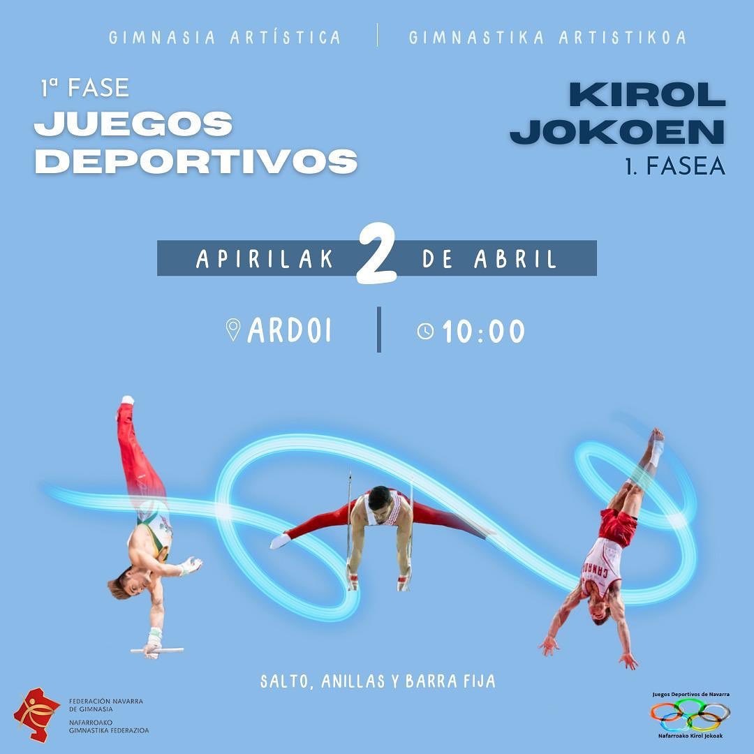 Inicio de los Juegos Deportivos de Navarra de gimnasia artística